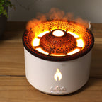 Volcano - Mittlerer Aromadiffuser mit 3D-Vulkan- & Flammeneffekt, Farbwechsel und Fernbedienung