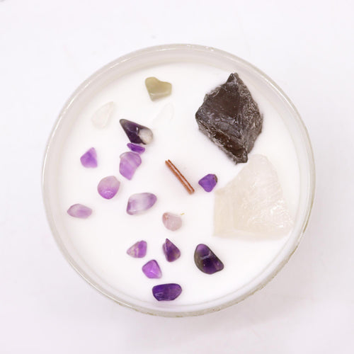 Chakra-Kristallkerze - Kronenchakra für Bewusstsein & Erleuchtung