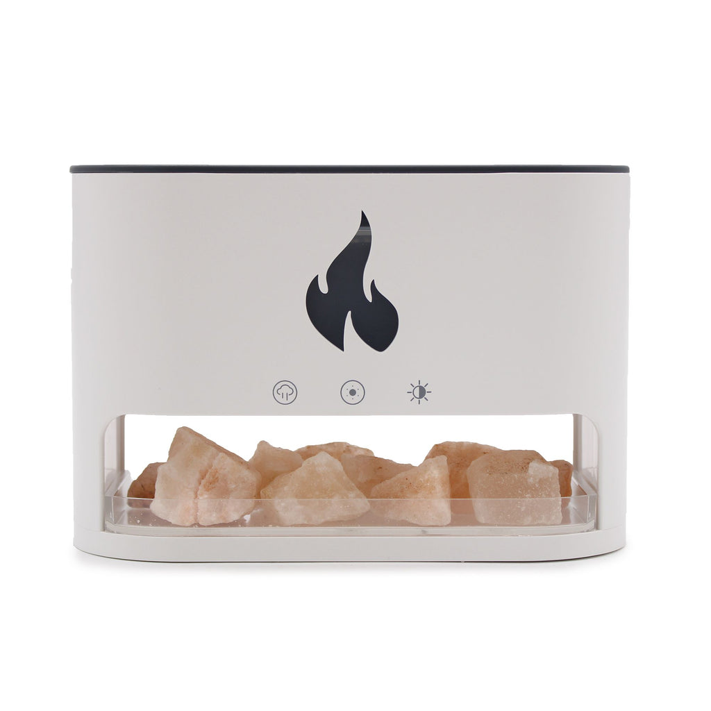 Blaze Aromadiffuser mit Himalaya-Salzkammer und Flammeneffekt