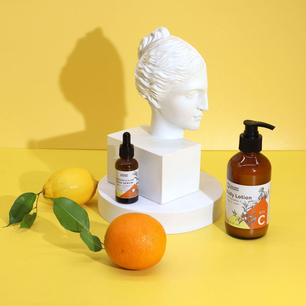 Aromatherapie Vitamin C Körperlotion mit Orange & Zitrone – schnell einziehend