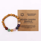 Zedernholzarmband mit 7 Chakra Steinen
