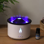 Volcano - Mittlerer Aromadiffuser mit 3D-Vulkan- & Flammeneffekt, Farbwechsel und Fernbedienung