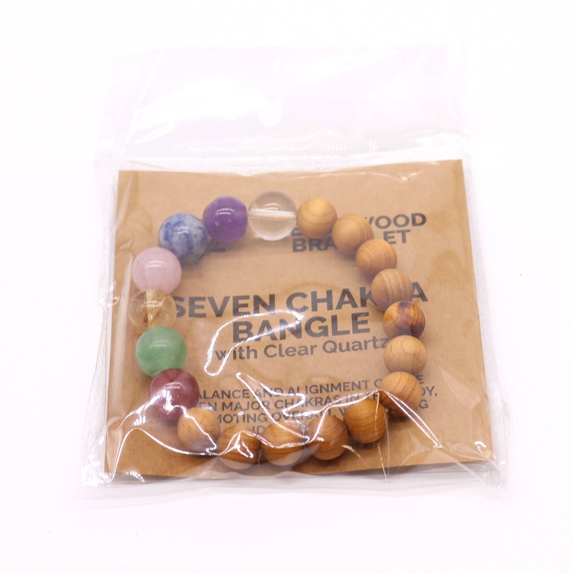 Zedernholzarmband mit 7 Chakra Steinen