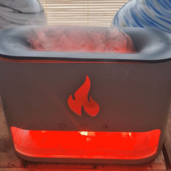 Blaze Aromadiffuser mit Himalaya-Salzkammer und Flammeneffekt