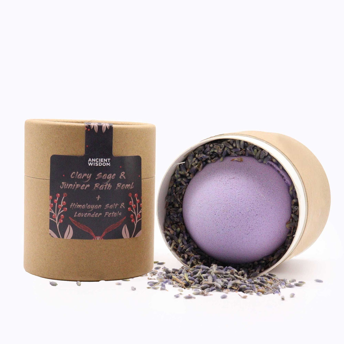 Badebombe „Enchanting Heart Heaven“ mit Muskatellersalbei & Lavendelblüten – Gelassenheit
