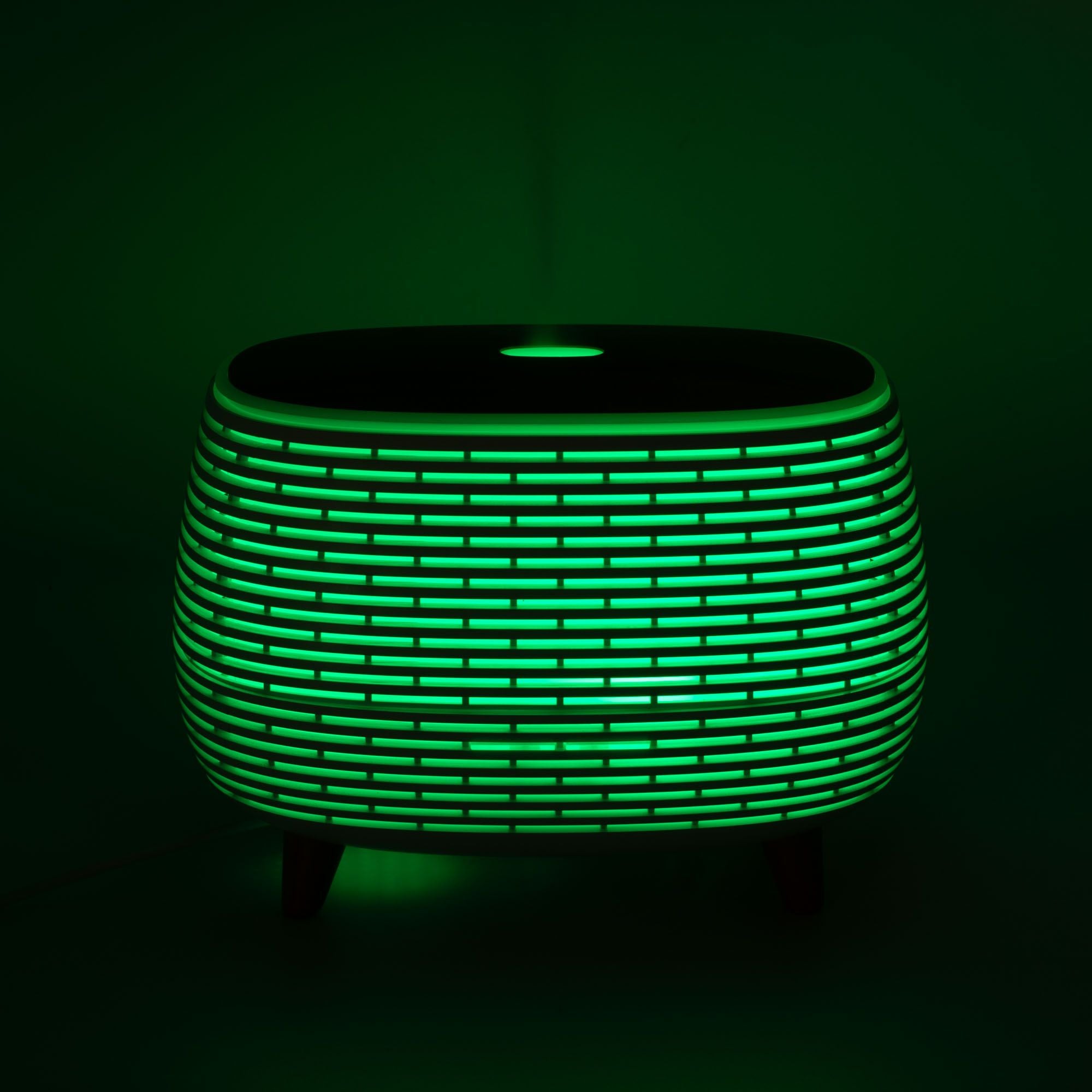 Aromadiffuser mit Rillenstruktur, Holzoptik und Farbwechsel