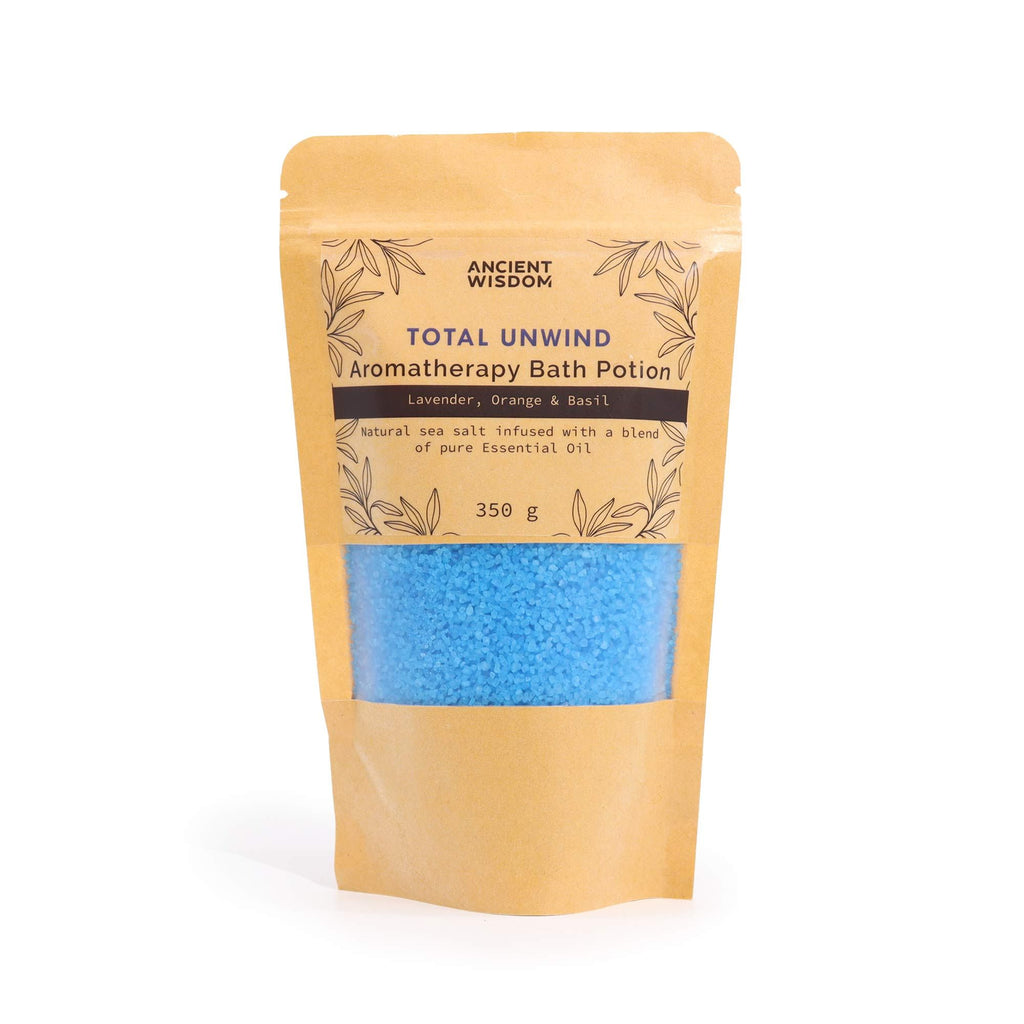 Aromatherapie Badesalz „Total Unwind“ – Lavendel, Orange & Basilikum