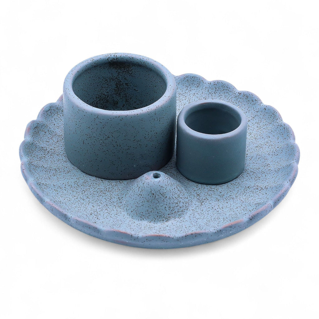 Palo-Santo- und Räucherbündelhalter Lotusblüte in Blau