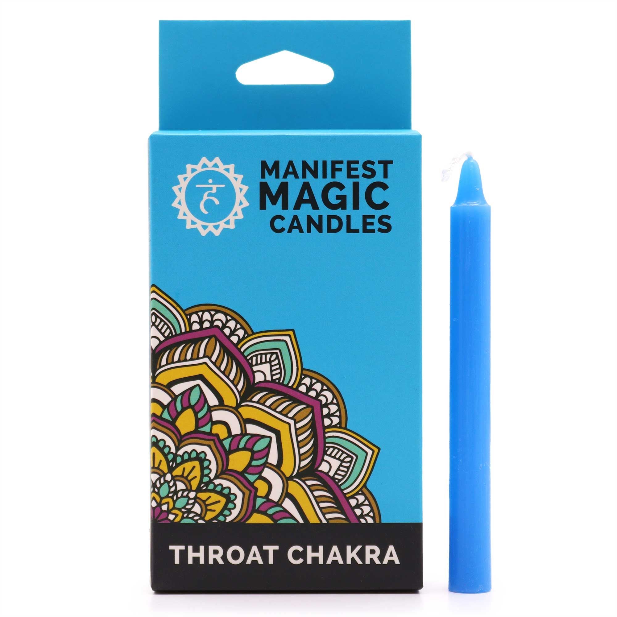 Manifest Magic Kerzen – Halschakra, Blau