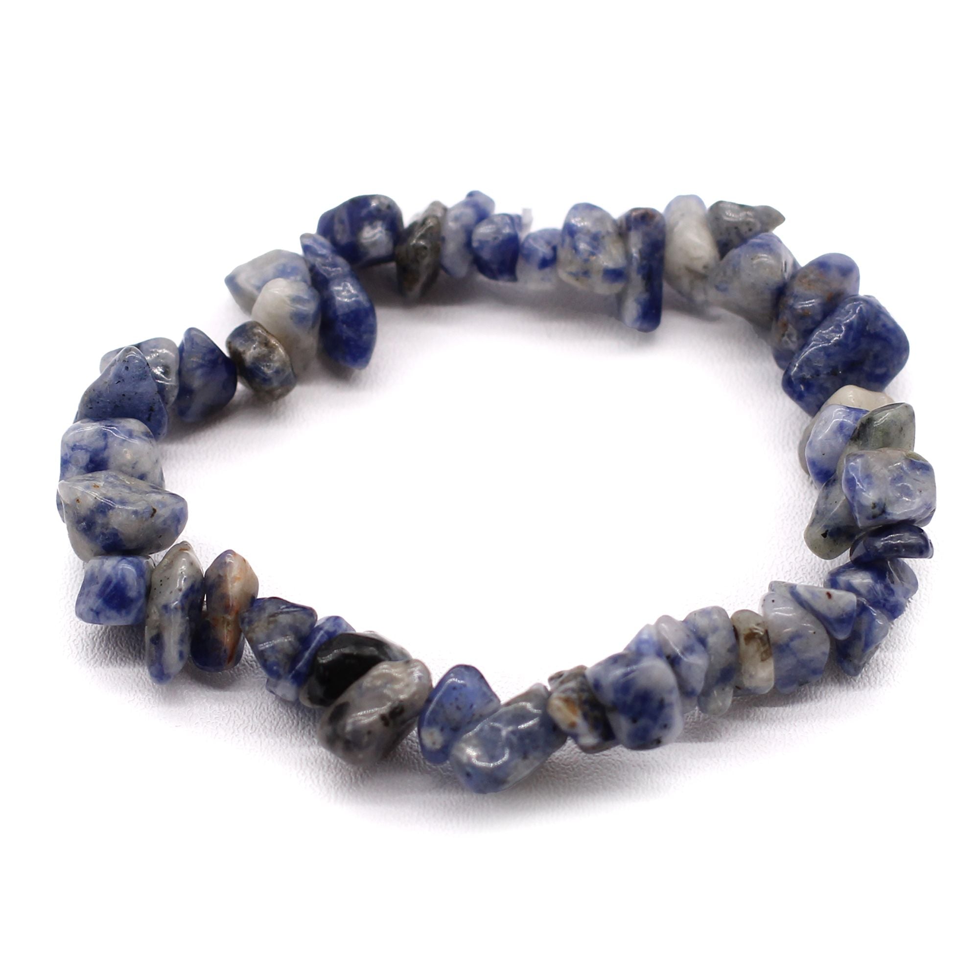 Badebombe mit Sodalith-Armband – Sandelholz & Meersalz