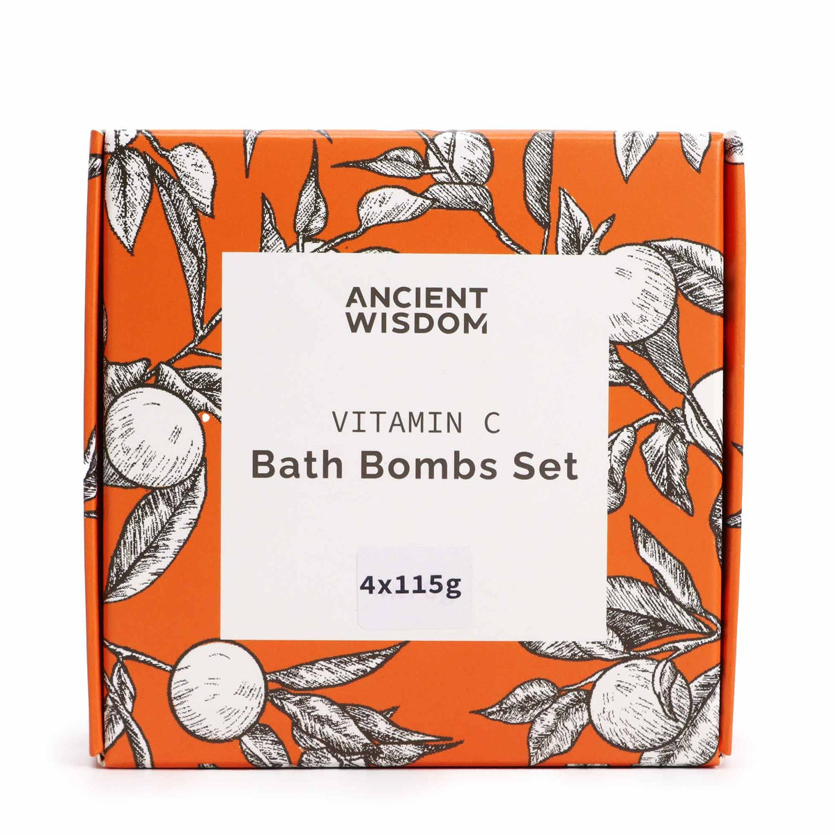 Aromatherapie Vitamin C Badebomben 4er-Set mit Orange & Zitrone – Zitrus-Spa für Zuhause