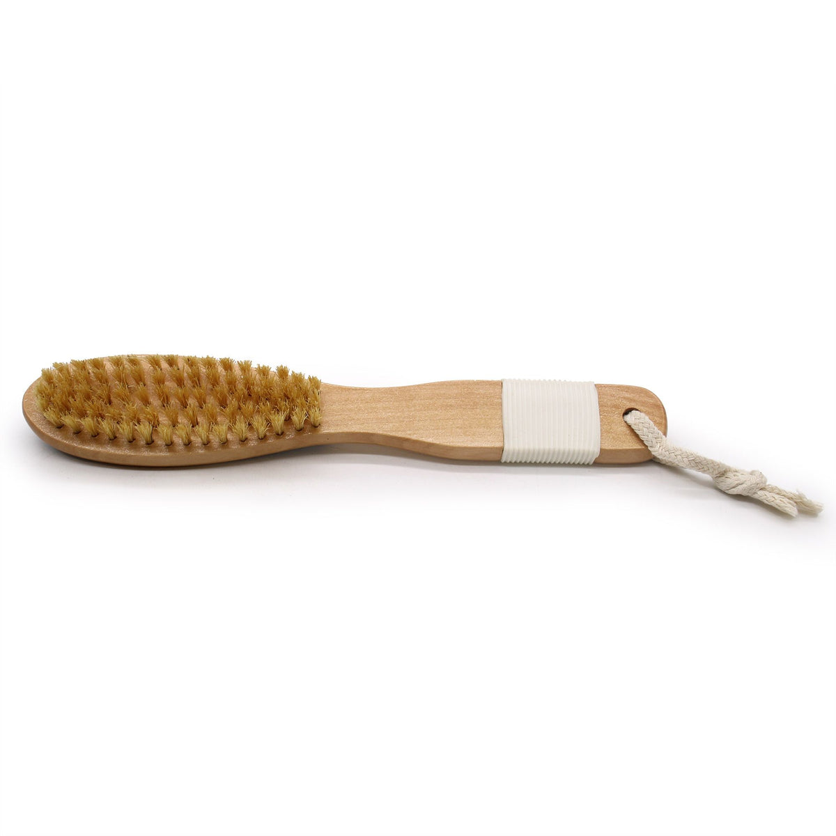 2-in-1 Peelingbürste mit Feile aus Hemu-Holz