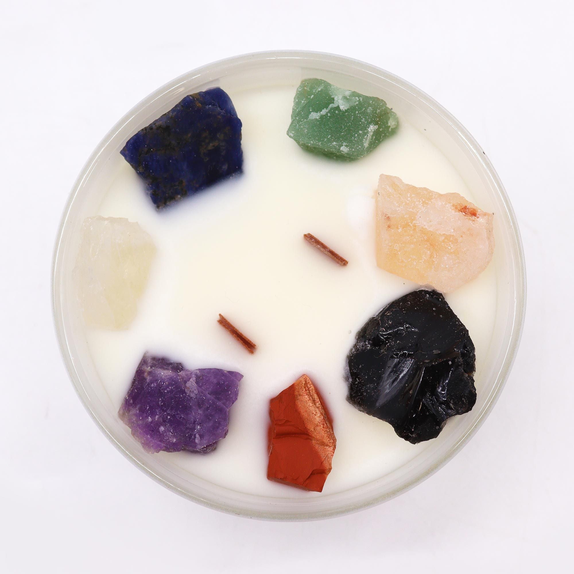 Chakra-Kristallkerze - 7-Chakren für Harmonie & Ausgleich
