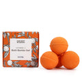 Aromatherapie Vitamin C Badebomben 4er-Set mit Orange & Zitrone – Zitrus-Spa für Zuhause