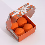 Aromatherapie Vitamin C Badebomben 4er-Set mit Orange & Zitrone – Zitrus-Spa für Zuhause