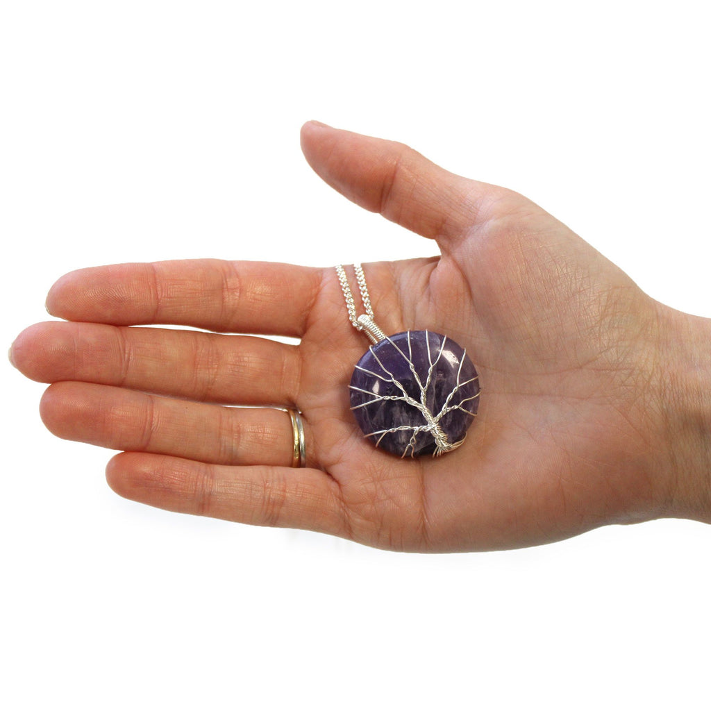 Edelsteinhalskette Tree of Life – Amethyst