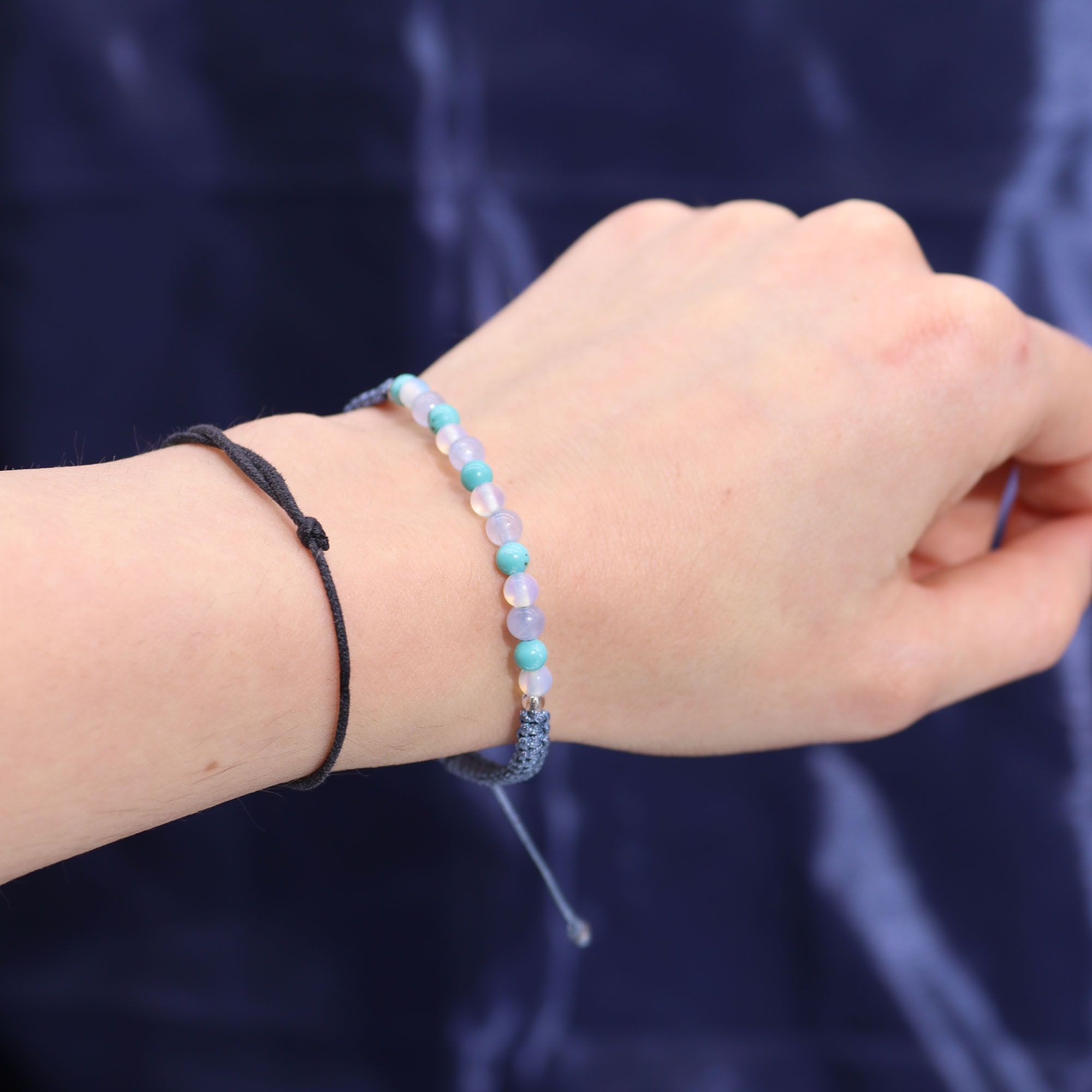 Sternzeichenkerze mit Edelsteinarmband – Fische