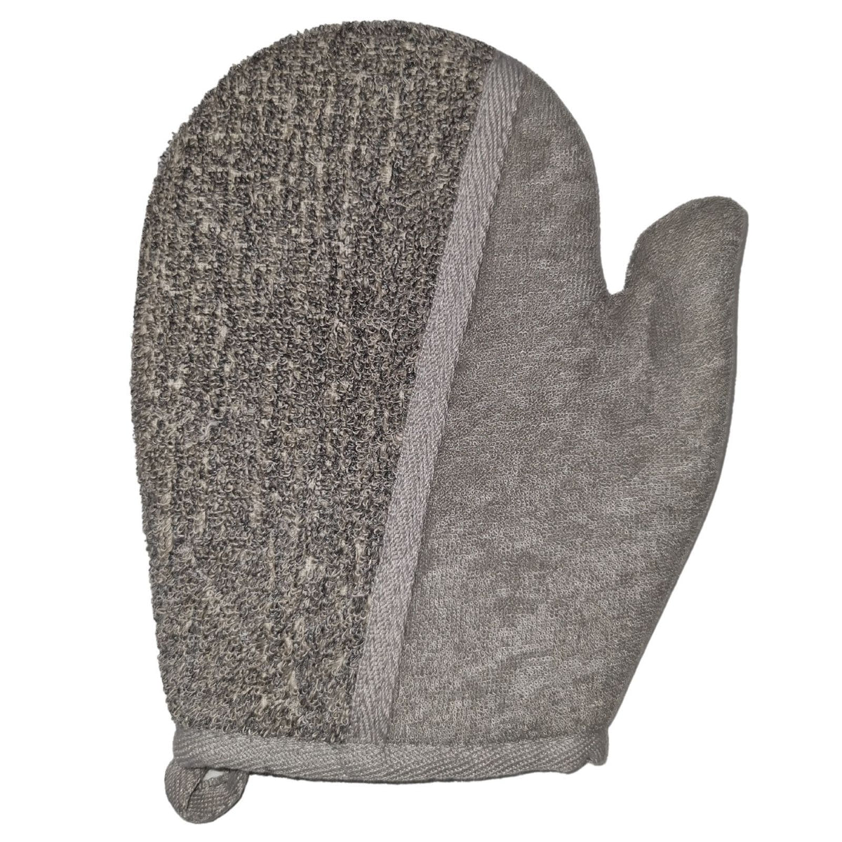 Bambus-Leinen Peelinghandschuh, Anthrazit
