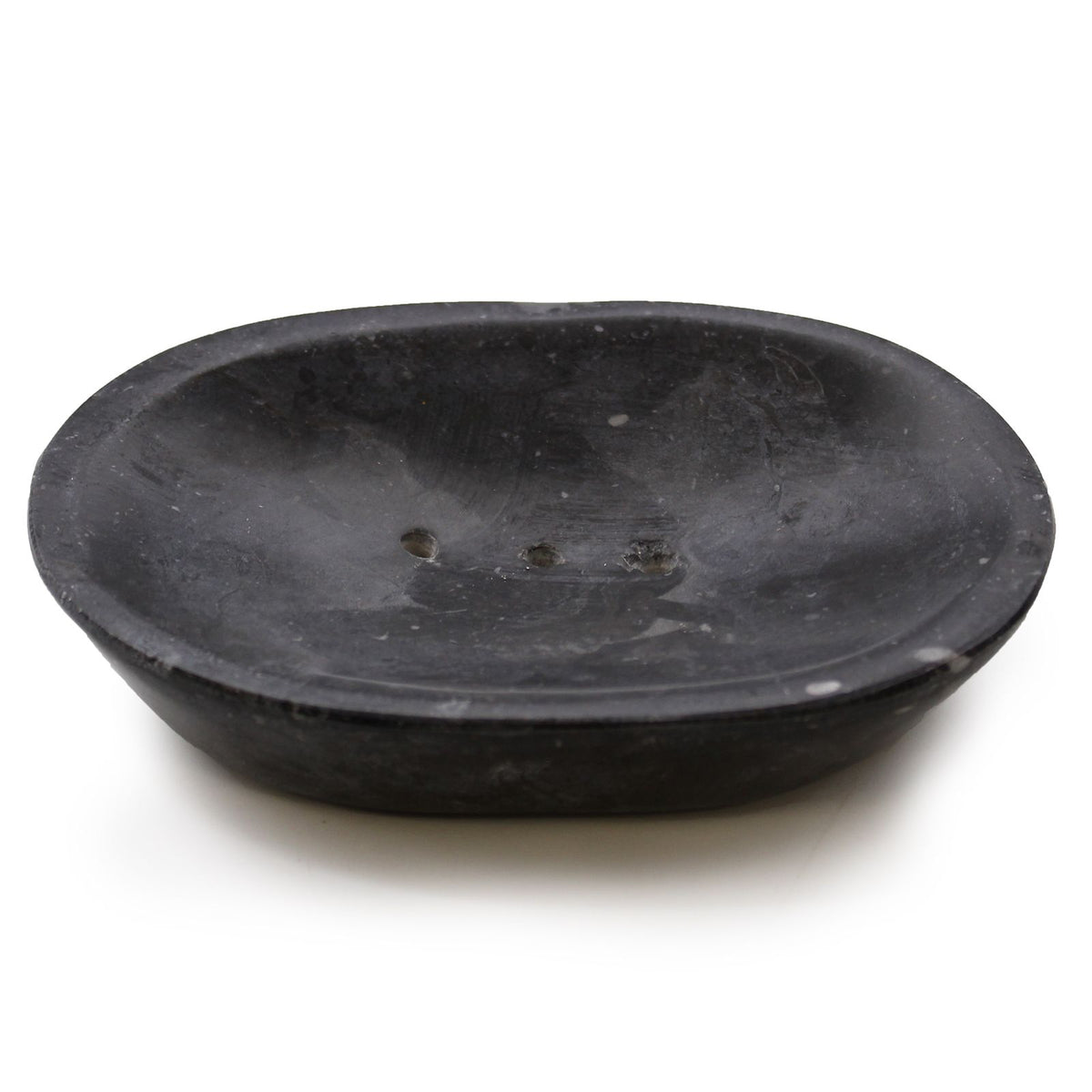 Marmor-Seifenschale – klassisch oval in elegantem Schwarz