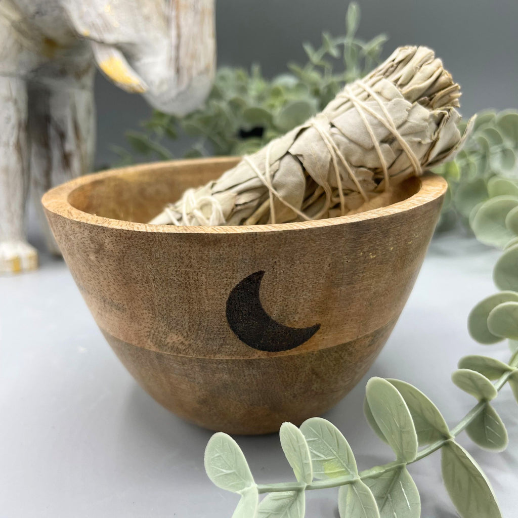 Ritualschale Drei Monde · Mangoholz · 12x7cm