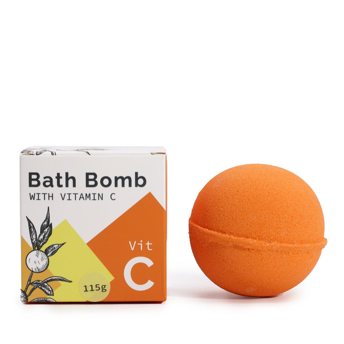 Aromatherapie Vitamin C Badebombe mit Orange & Zitrone – für strahlender wirkende Haut & Anti-Aging-Pflege