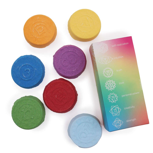 Chakra Badefizzer - Aromatherapie Großes Set – Ckakraharmonie & inneres Leuchten