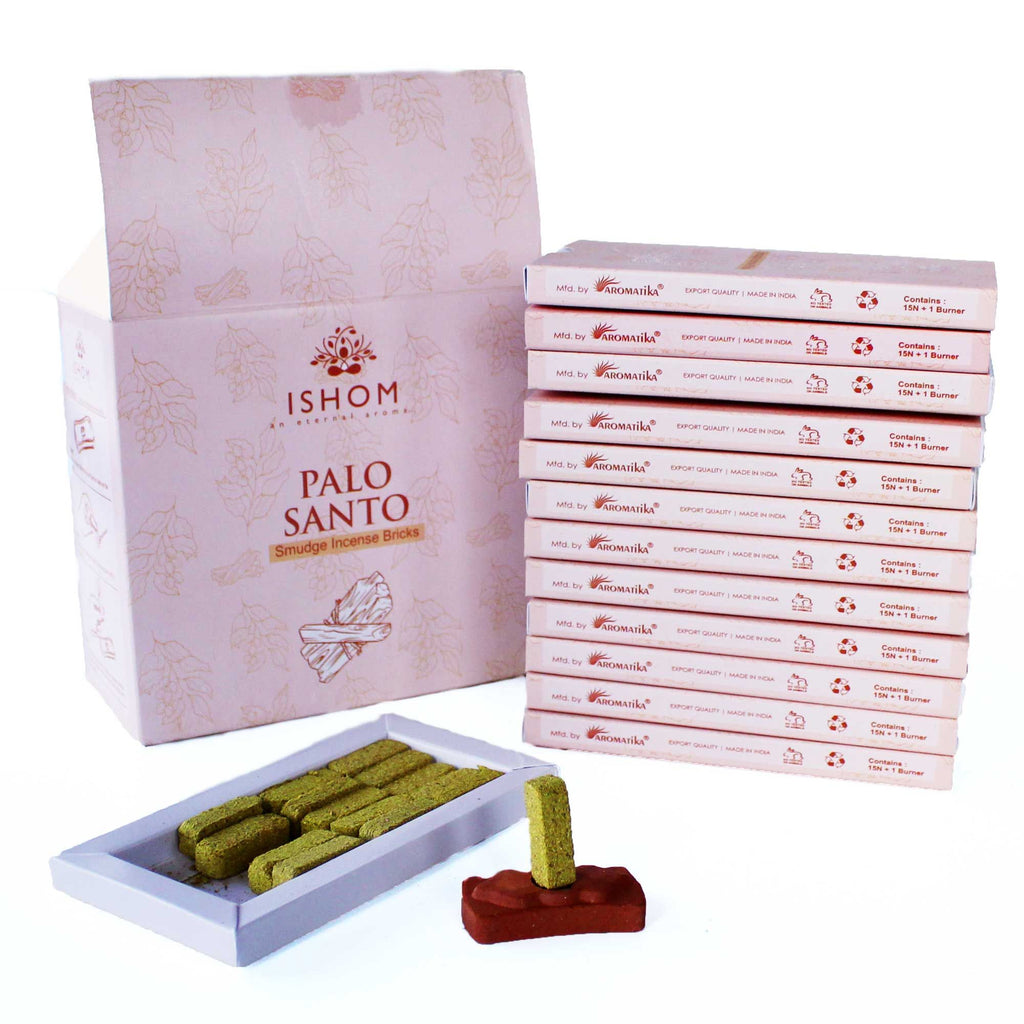 Räuchersteine Palo Santo – mit Terrakotta-Halter