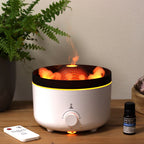 Vulcano - Großer Aromadiffuser mit 3D-Vulkan- & Flammeneffekt, Farbwechsel und Fernbedienung