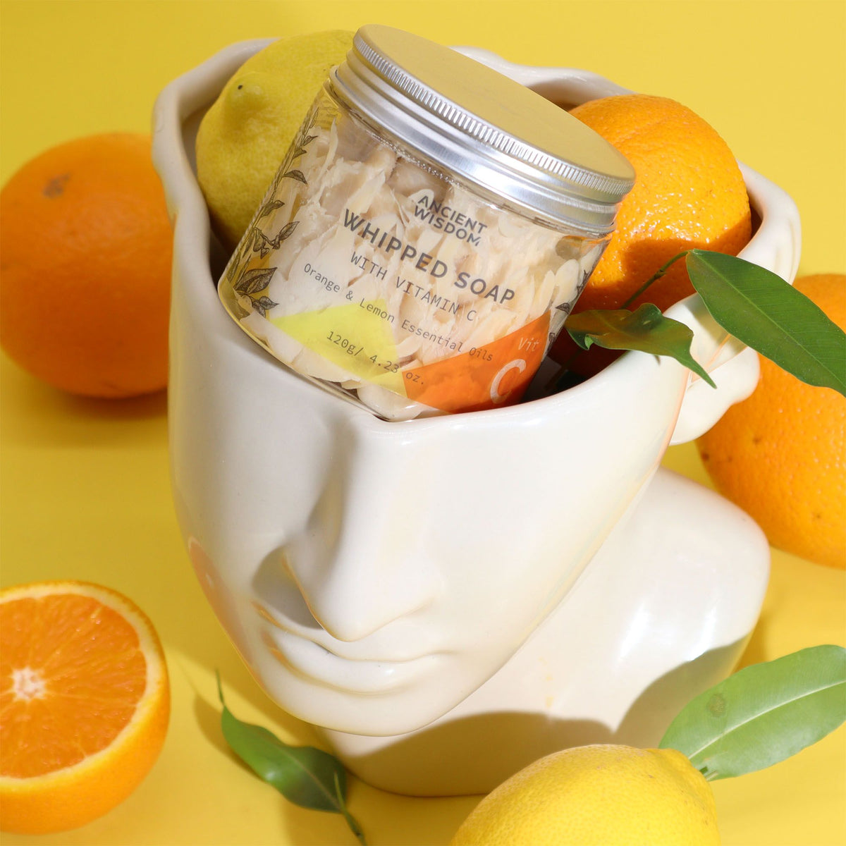 Aromatherapie Vitamin C Schlagseife mit Orange & Zitrone – für strahlende Haut