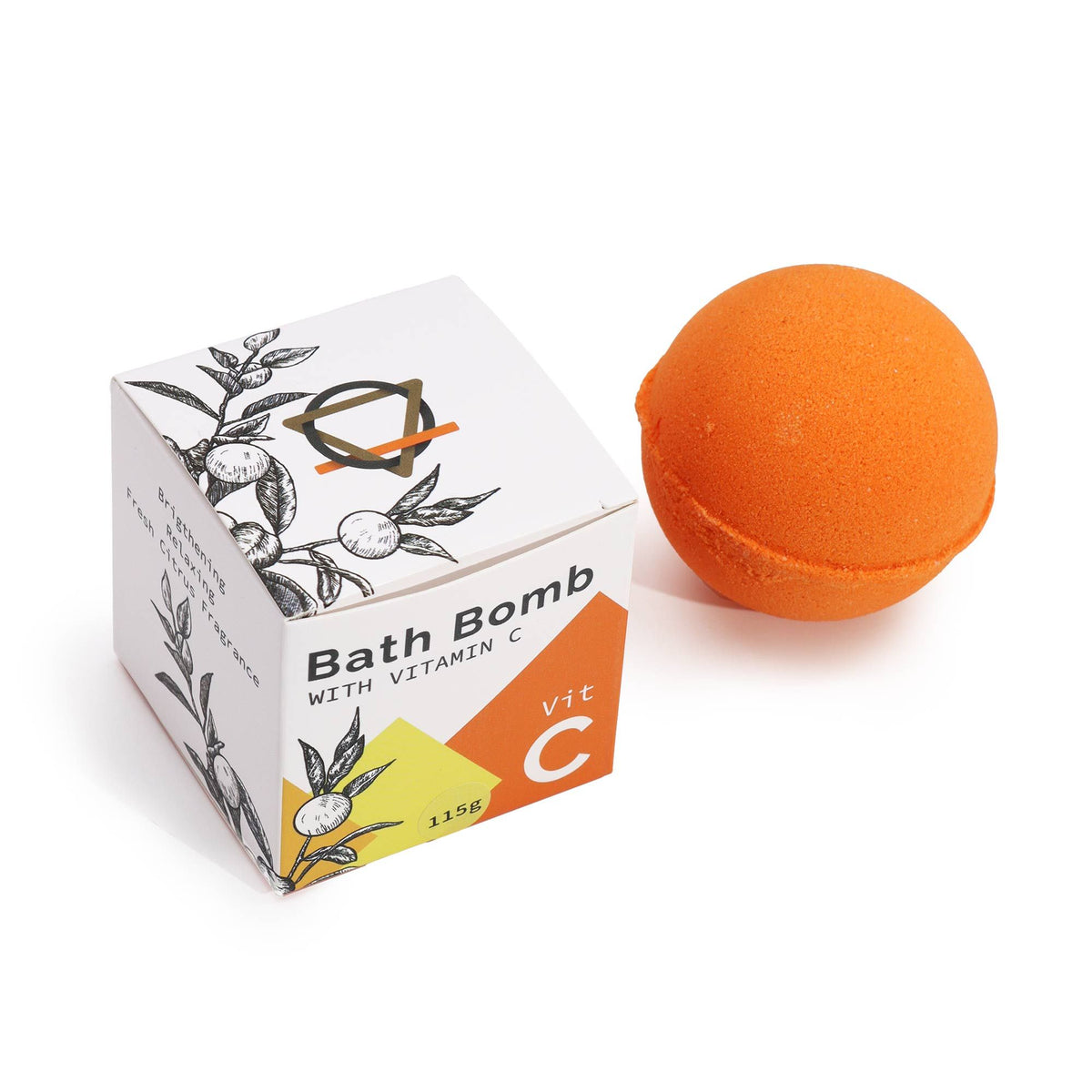Aromatherapie Vitamin C Badebombe mit Orange & Zitrone – für strahlender wirkende Haut & Anti-Aging-Pflege
