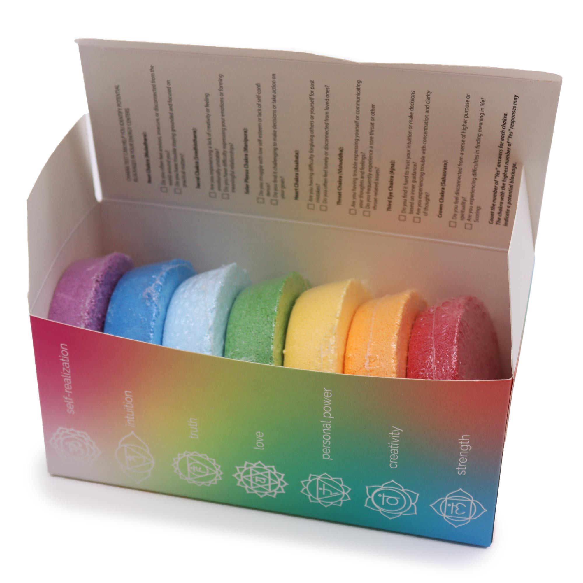 Chakra Badefizzer - Aromatherapie Großes Set – Ckakraharmonie & inneres Leuchten