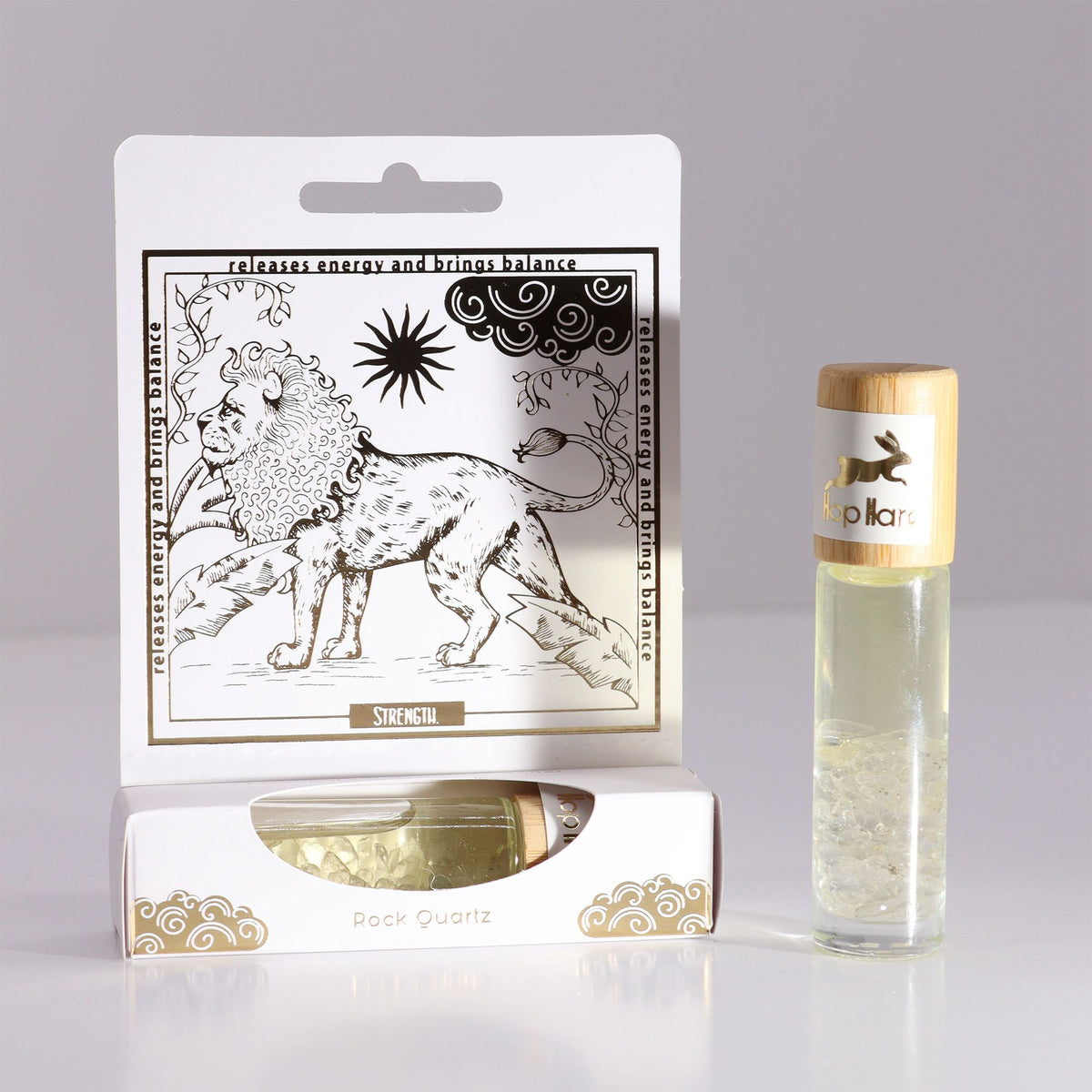 Tarot Roll-On "The Lion" – äth. Öle & Bergquarz für Klarheit