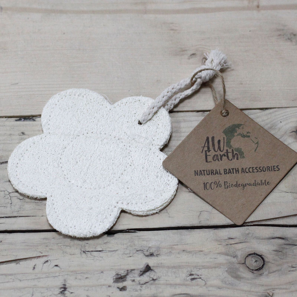 Luffa Peelingschwamm mit Baumwolle, Blume