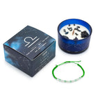 Sternzeichenkerze mit Edelsteinarmband – Waage