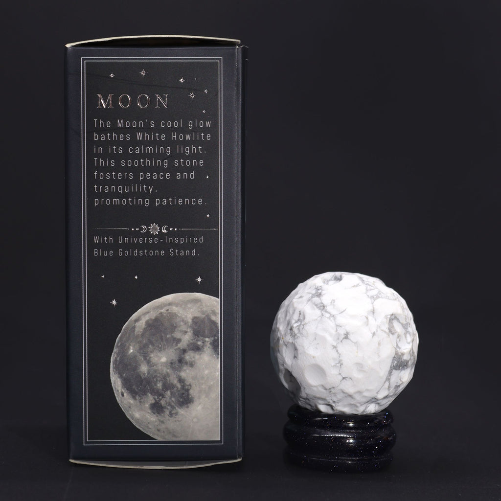 Edelsteinplanet Mond - Weißer Howlith - Frieden & Gelassenheit