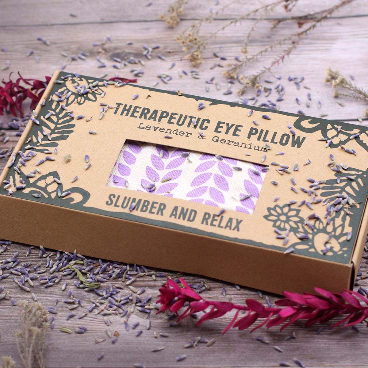 Agnes & Cat Augenkissen – Slumber & Relax – mit Lavendel & Geranium für Ruhe & Entspannung