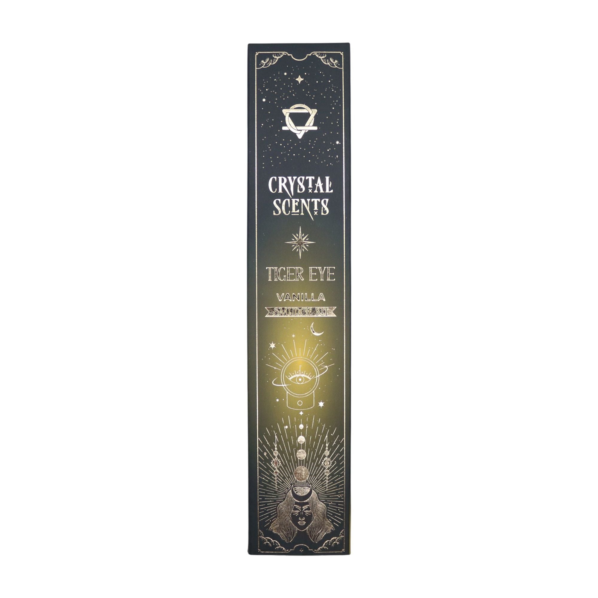 Crystal Scents Räucherstäbchen mit Tigerauge – Vanille