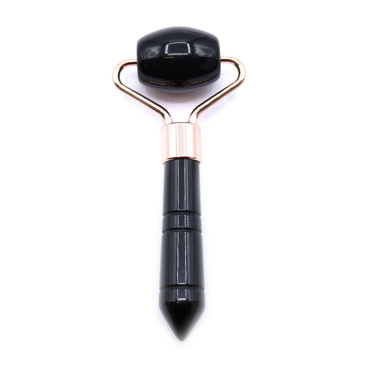Mini-Gesichtsroller aus schwarzem Obsidian – Edelsteinroller für Gesichtsmassage