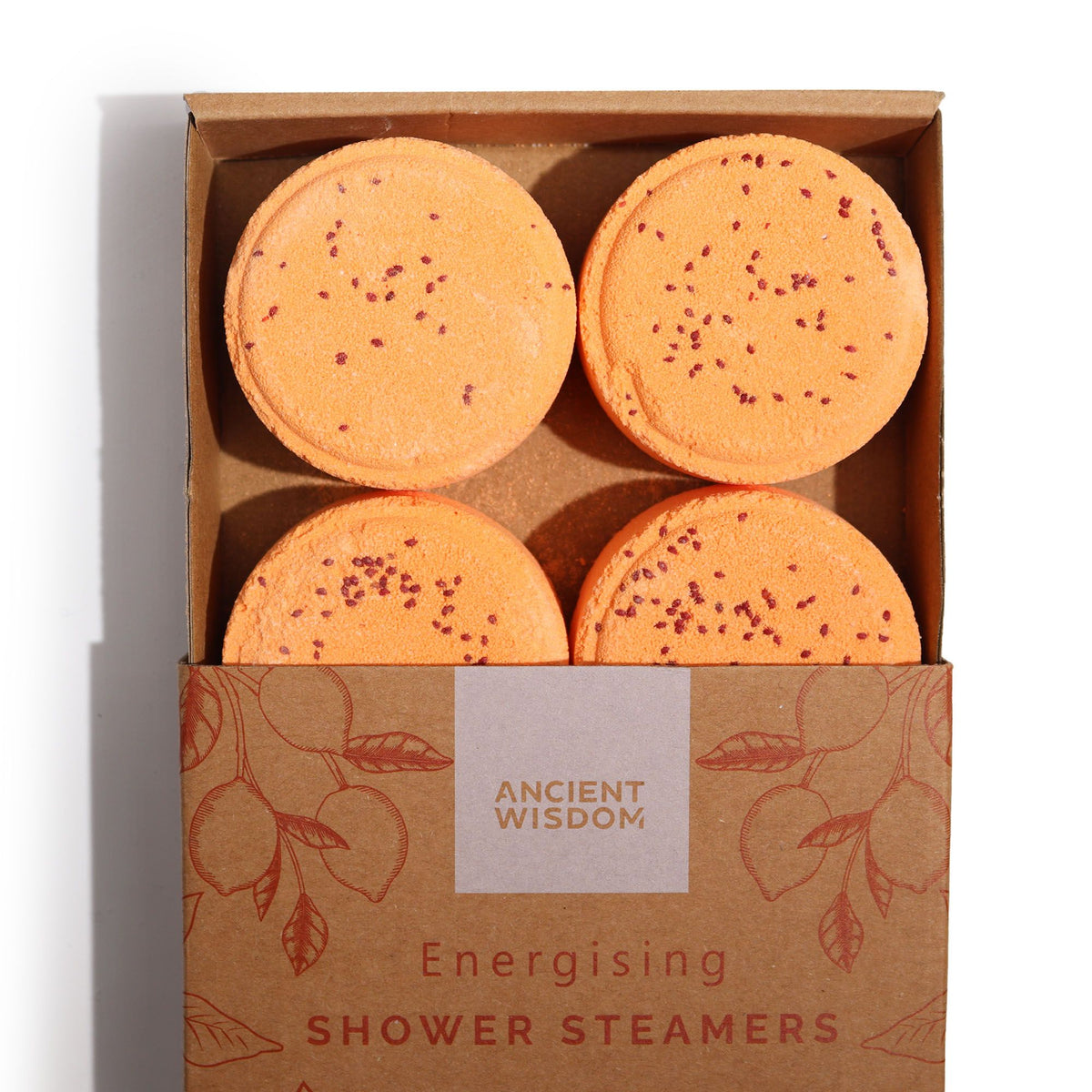 Aromatherapie Zen Duschbomben Set „Energising“ – 4 Shower Steamer für Energie & Erdung