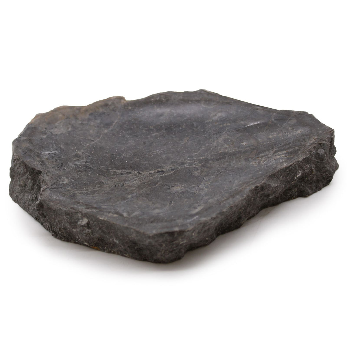 Marmor-Seifenschale – naturgeformt in charaktervollem Grau