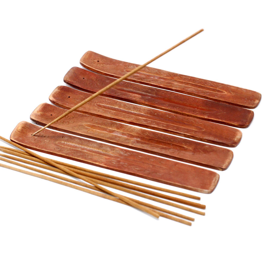 Räucherstäbchenhalter aus Mangoholz