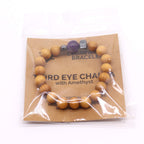 Zedernholzarmband mit Amethyst – Stirnchakra