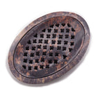 Speckstein-Seifenschale – oval mit Abtropfeinsatz