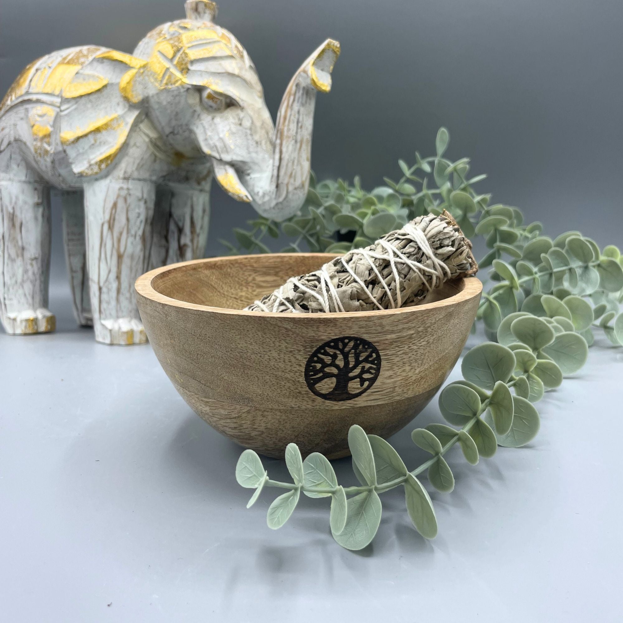 Ritualschale Tree of Life · Mangoholz · 14x7cm