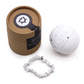 Badebombe mit Weißem-Jaspis-Armband – Grapefruit, Ylang-Ylang & Meersalz