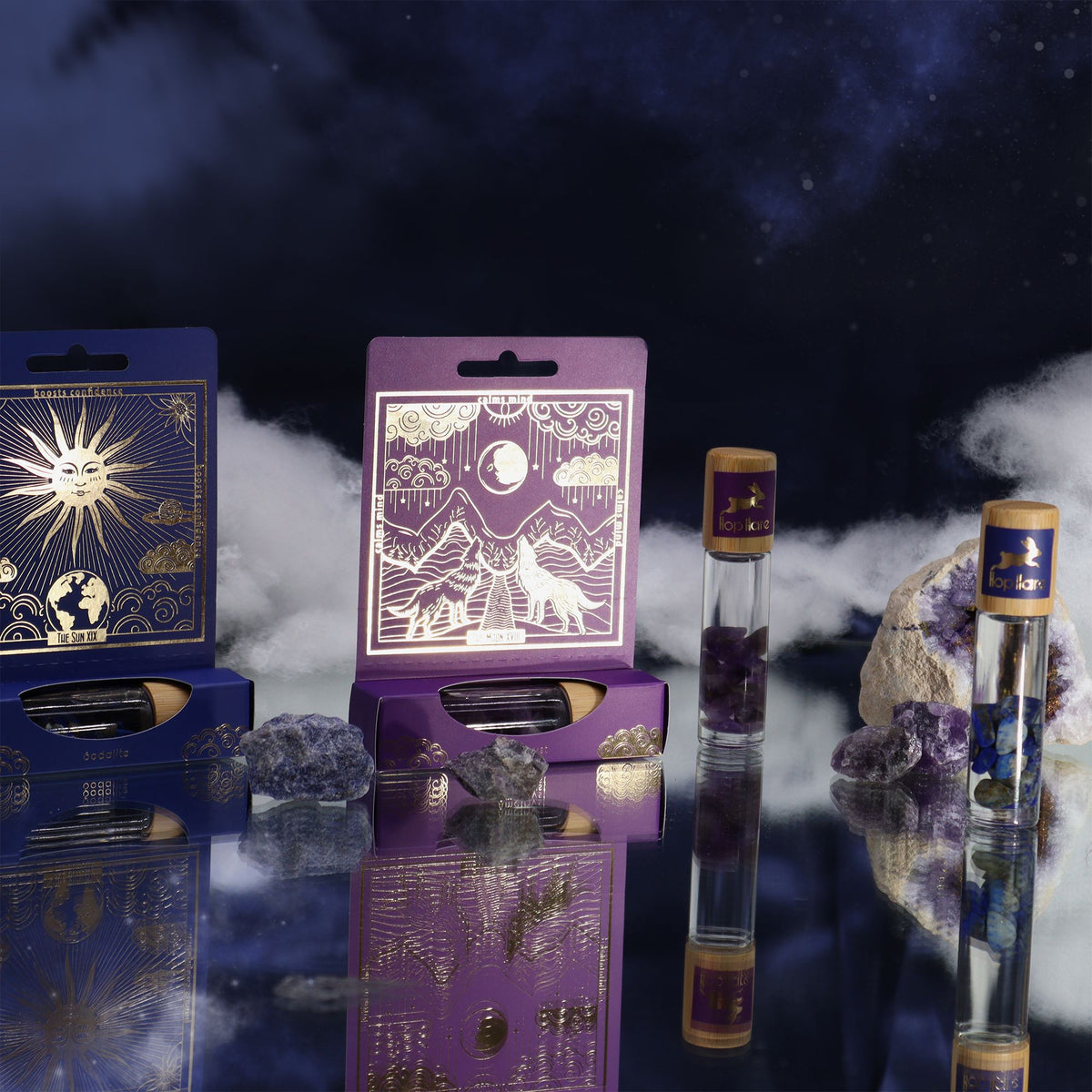 Tarot Roll-On "The Moon" – Amethyst & ätherische Öle für Entspannung
