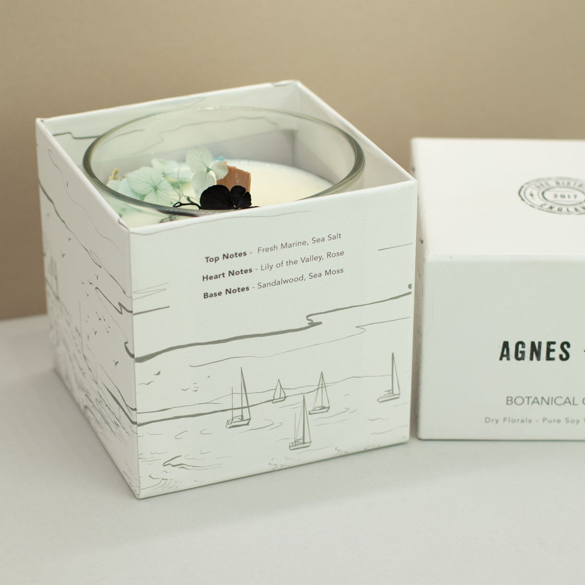 Agnes + Cat Duftkerze „Sea Salt & Moss“ - Meersalz & Moos