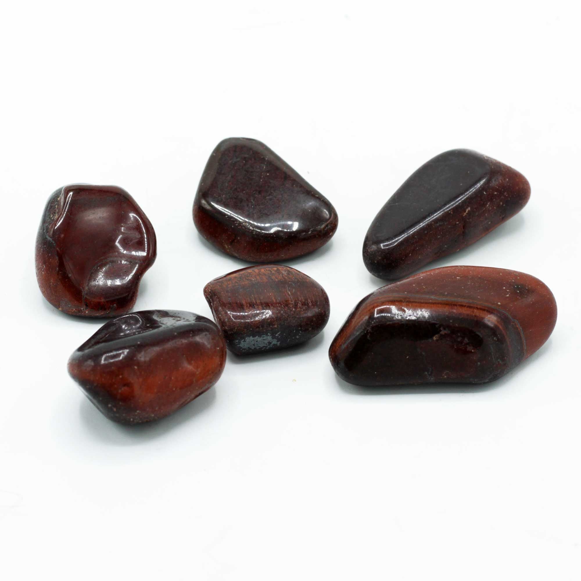 Tigerauge - Rot - 6 große afrikanische Edelsteine