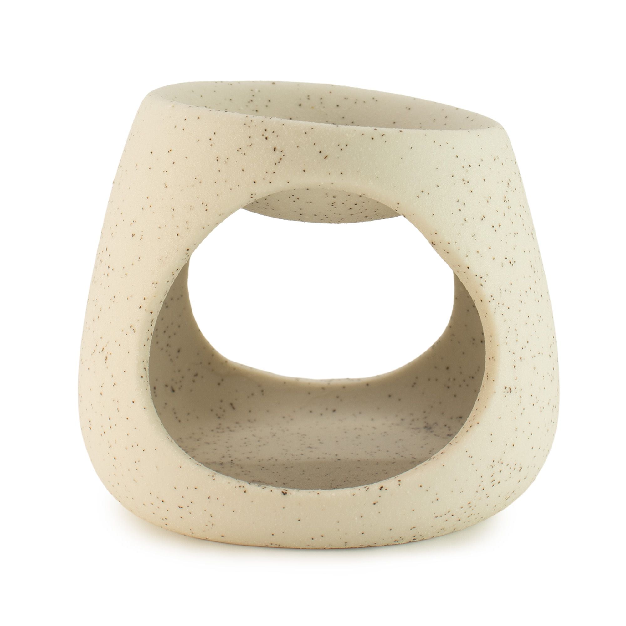Zen Duftlampe aus Keramik in Kieselsteinoptik