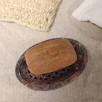 Speckstein-Seifenschale – oval mit Abtropfeinsatz
